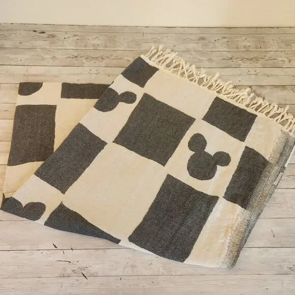 Sand Cloud Disney Mickey Checker Beach Throw Towel - Picture 2 of 6